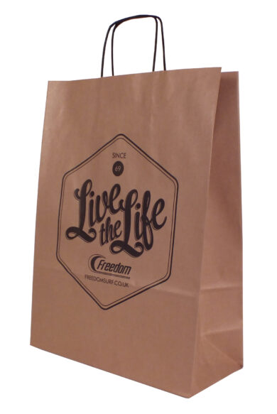 Twist Handle Paper Bags - Brown